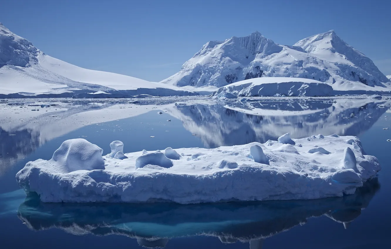 Photo wallpaper ice, the ocean, glacier, iceberg