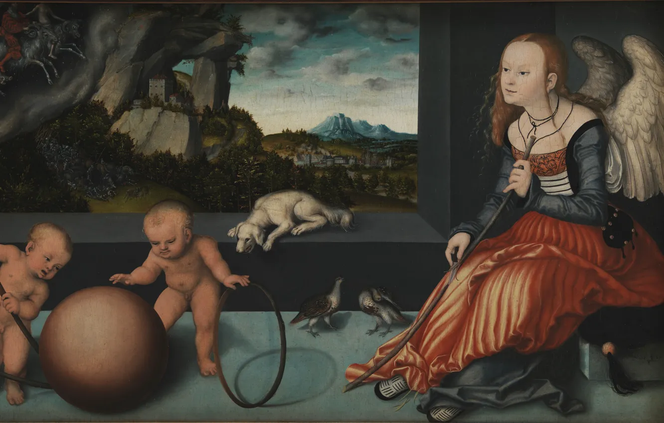 Photo wallpaper melancholy, Melancholia, Copenhagen, Lucas Cranach The Elder, Statens Museum for Kunst Copenhagen, National Gallery of …