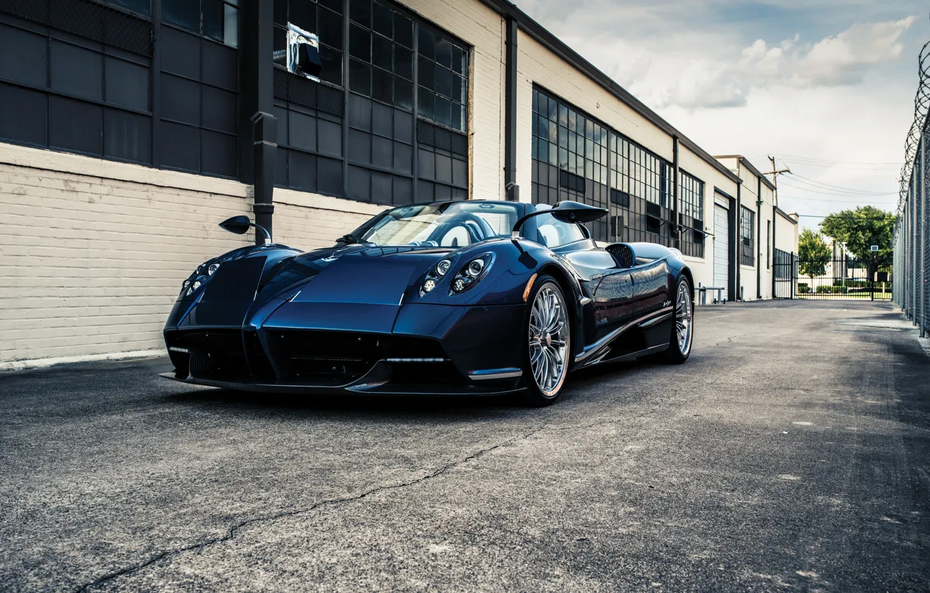 Photo wallpaper Pagani, To huayr, front view, Pagani Huayra Roadster