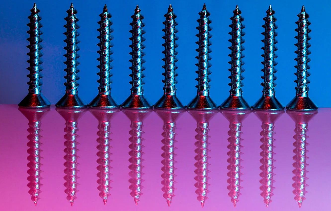 Photo wallpaper bolt, color, screw