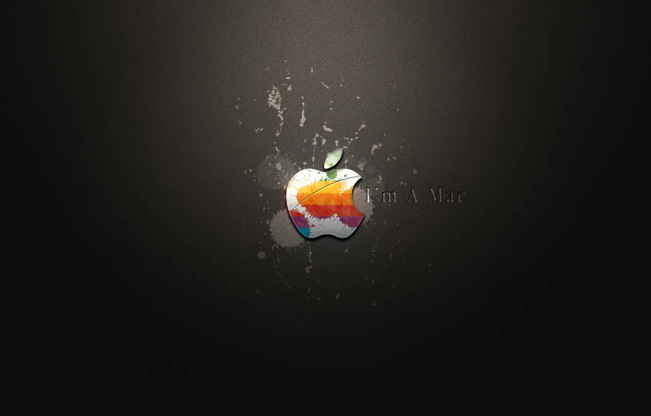Photo wallpaper apple, blots, i'm a mac