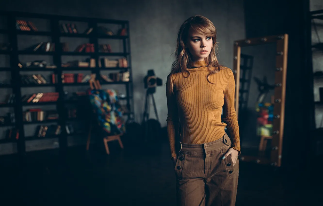 Photo wallpaper look, girl, pose, hair, hairstyle, Anastasia Shcheglova, Alex Kashechkin