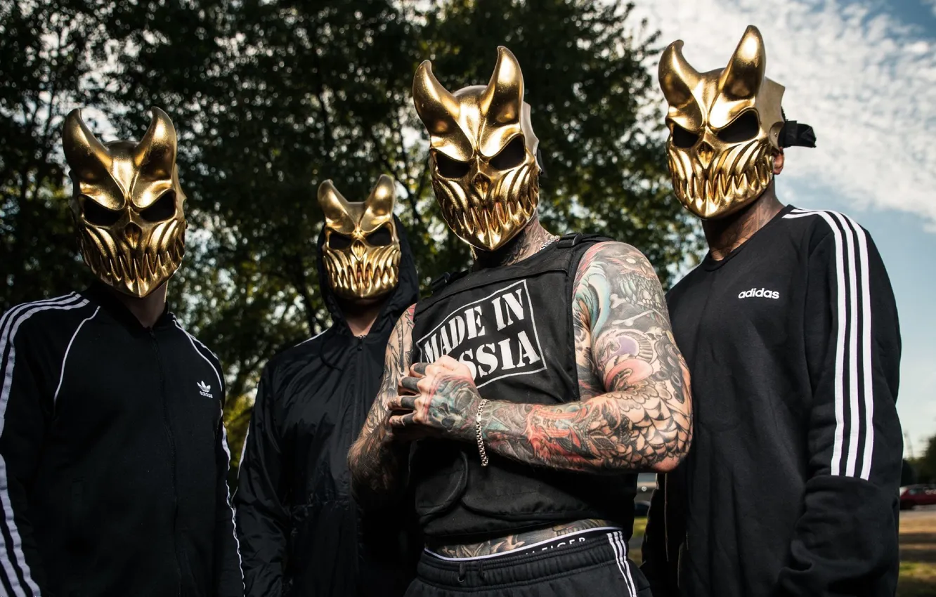 Photo wallpaper band, deathcore, mask, vest, Extreme Metal, metal band, metal music, Alex Terrible