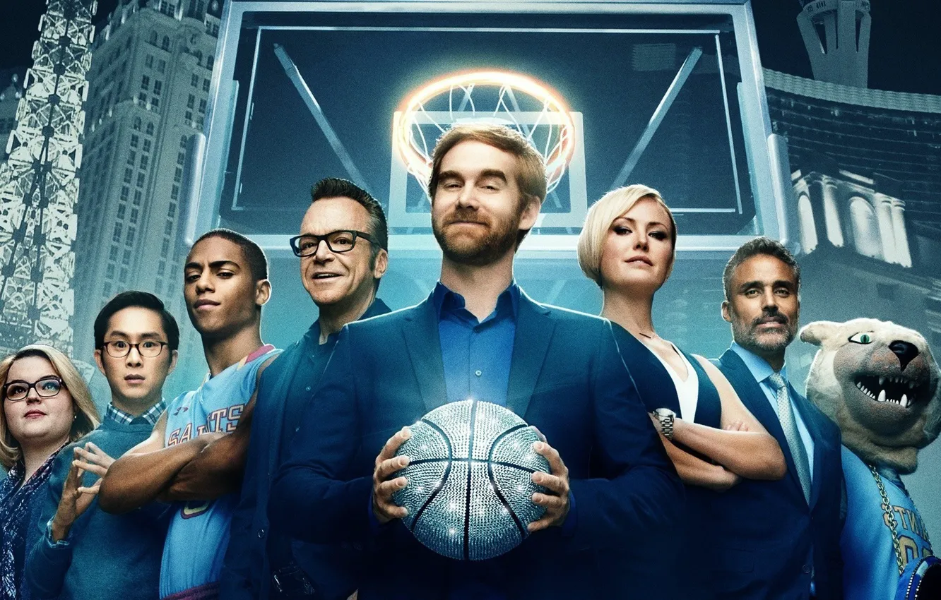 Photo wallpaper girl, fantasy, puppy, dress, basketball, smile, dog, holy