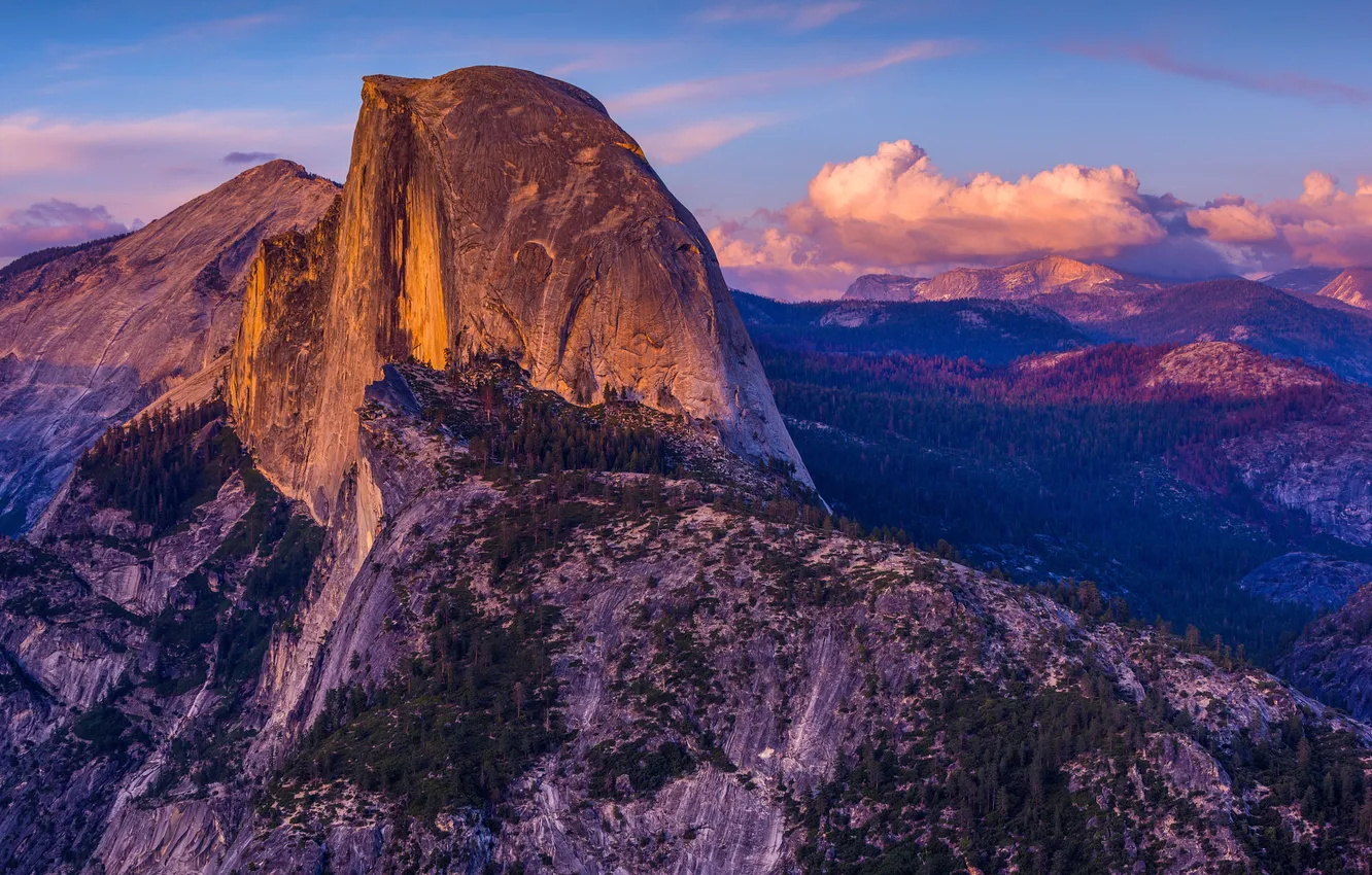 Photo wallpaper landscape, sunset, mountains, nature, national Park