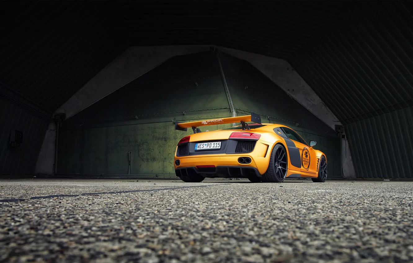 Photo wallpaper auto, Audi, tuning, gold, back, GT850, Prior-Design