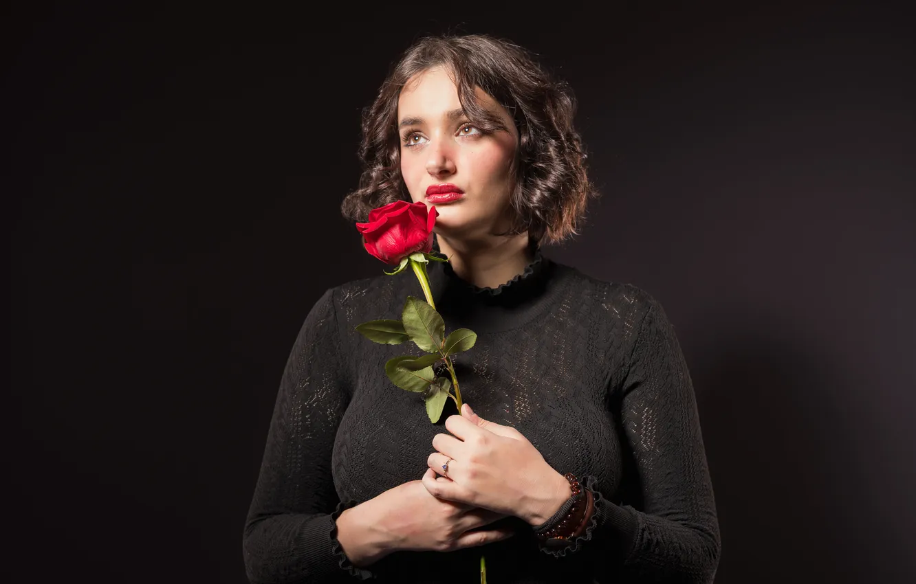 Photo wallpaper roses, blouse, Camille