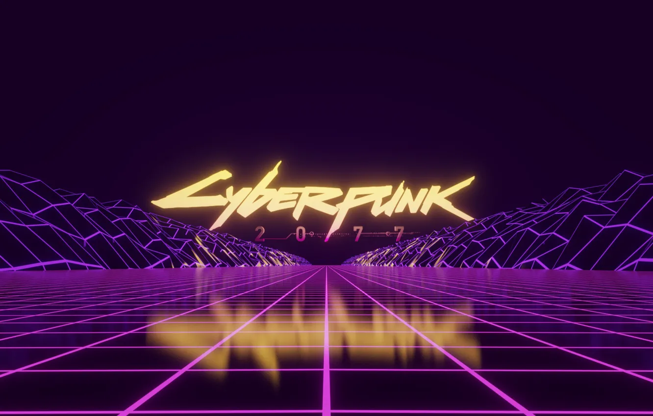 Photo wallpaper Music, Background, Cyberpunk 2077, Cyberpunk, Synth, Retrowave, Synthwave, New Retro Wave