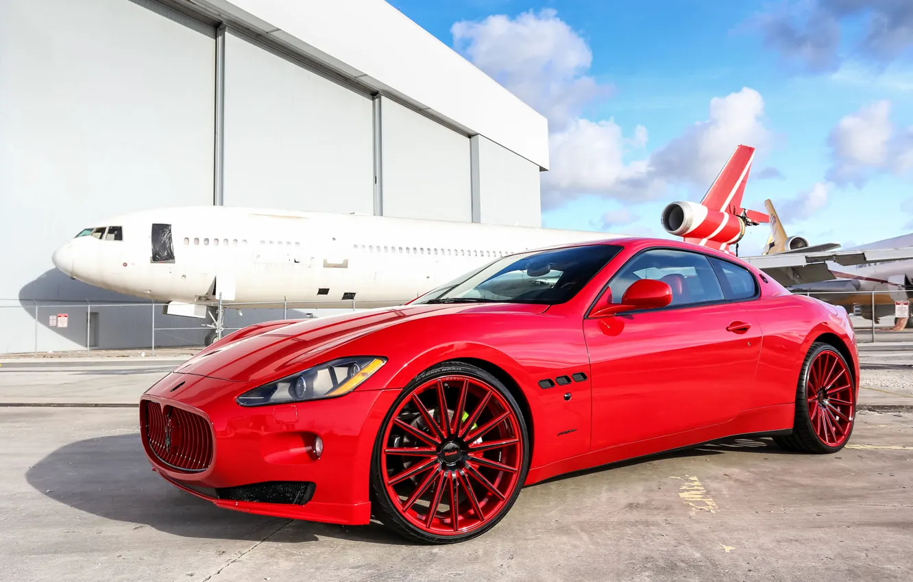 Photo wallpaper Maserati, Granturismo, Vossen, VFS2, Custom Painted