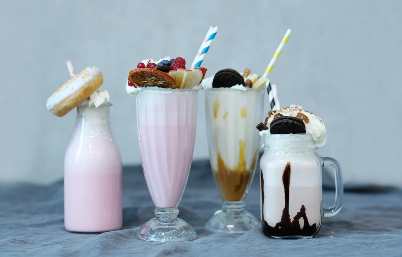 Photo wallpaper sweets, milkshake