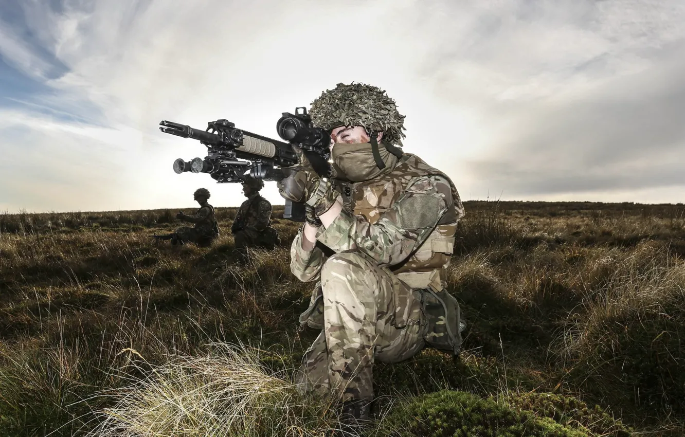 Photo wallpaper weapons, army, soldiers