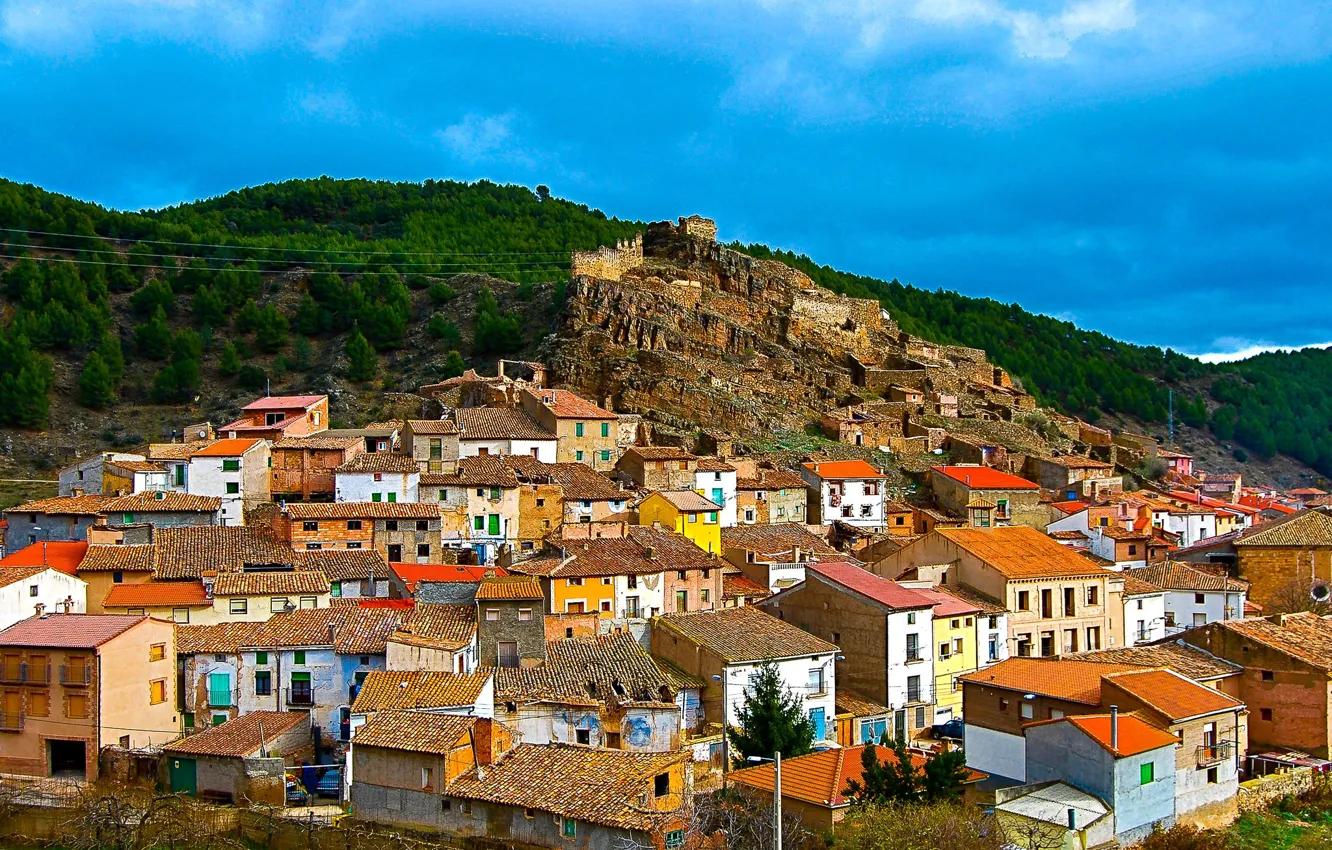 Photo wallpaper roof, home, panorama, Spain, Torrijo de la Cañada