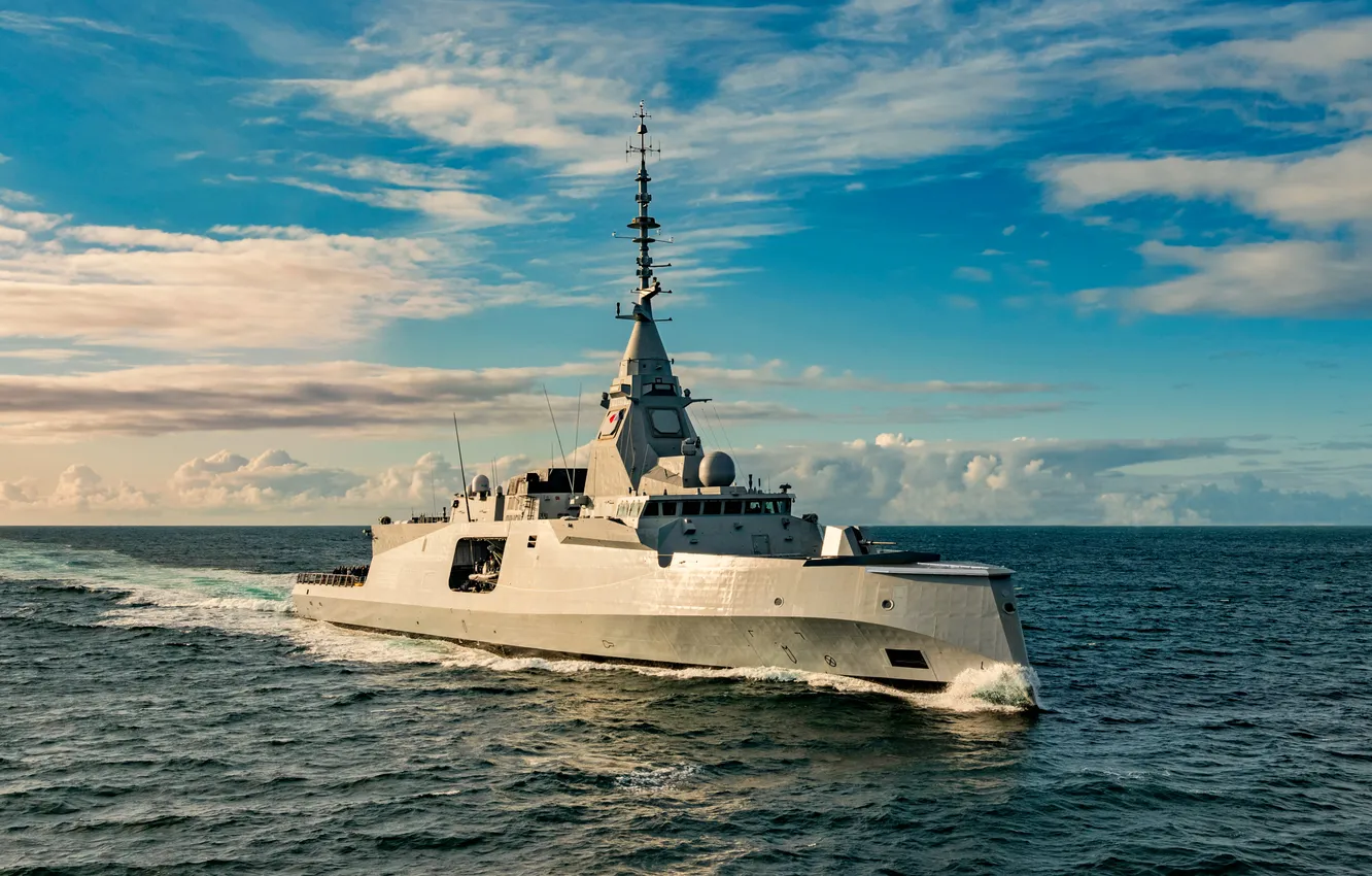 Photo wallpaper frigate, French Navy, Amiral Ronarc'h, FDI