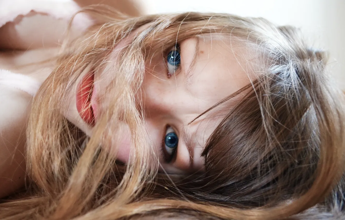 Photo wallpaper look, girl, portrait