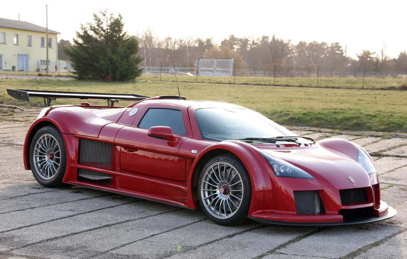 Photo wallpaper red, supercar, Gumpert, the front, Apollo, Sport, Gumpert