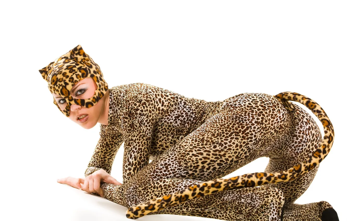 Photo wallpaper cat, mask, costume