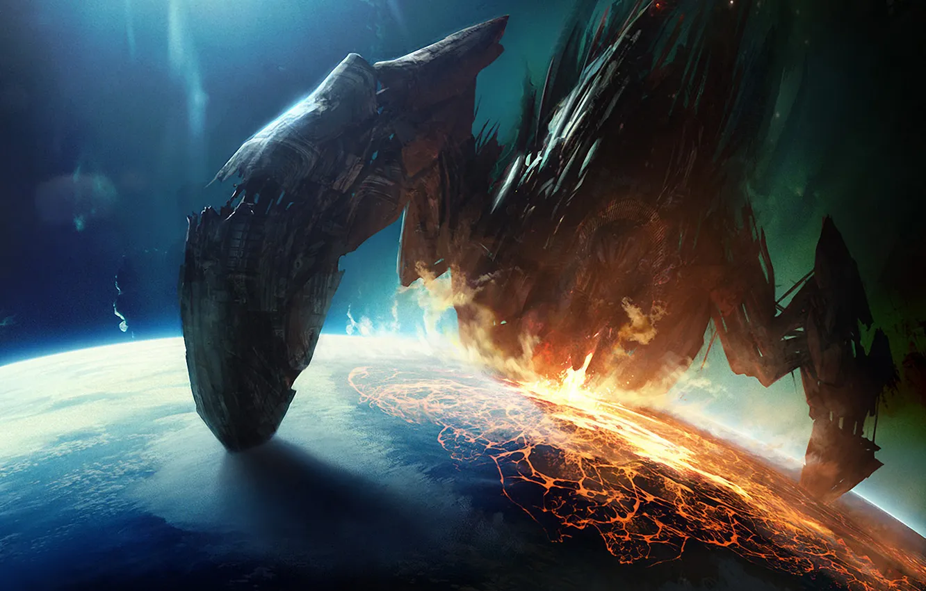 Photo wallpaper Fire, Planet, Purge, Invasion, Invasion