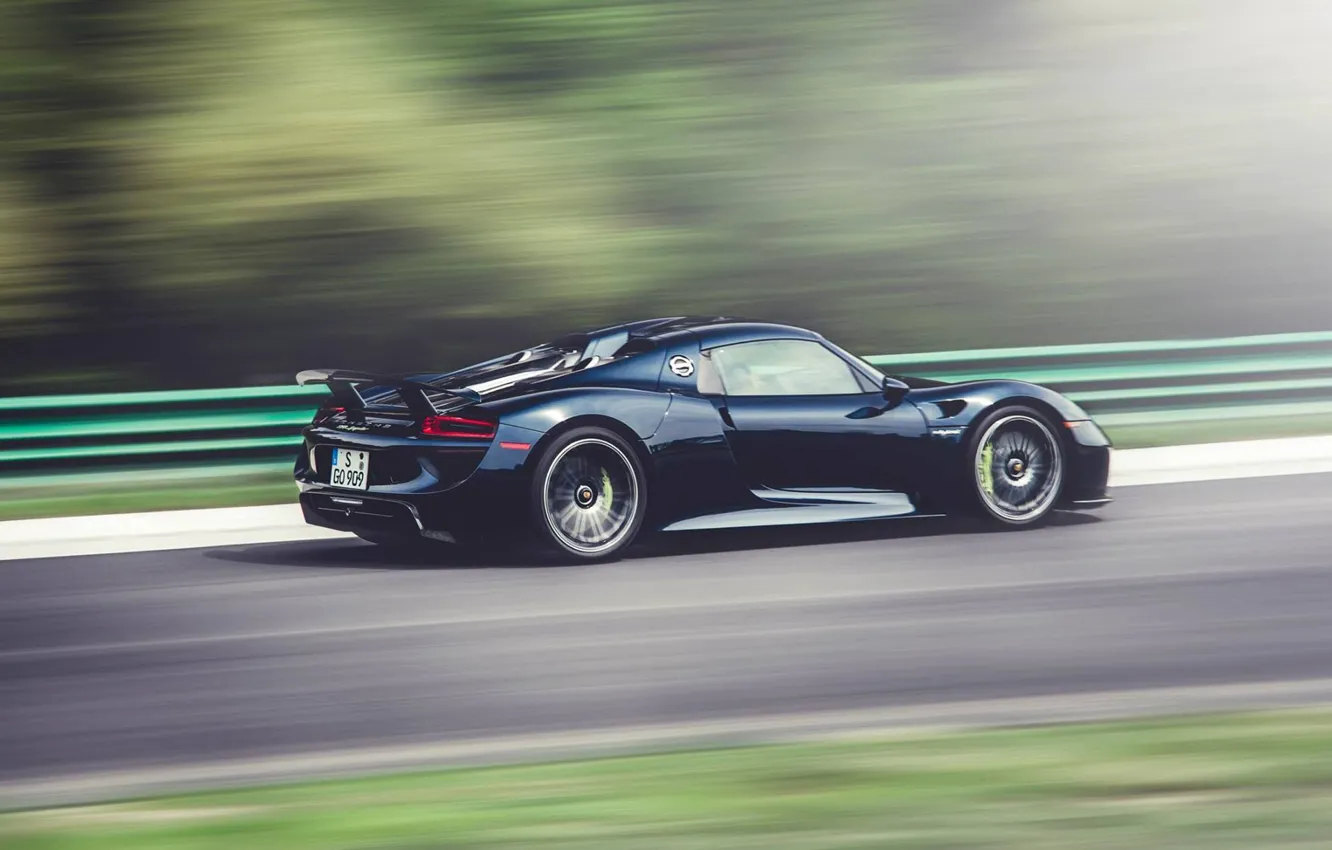 Photo wallpaper Porsche, Spyder, 918, Motion, Porsche 918 Spyder