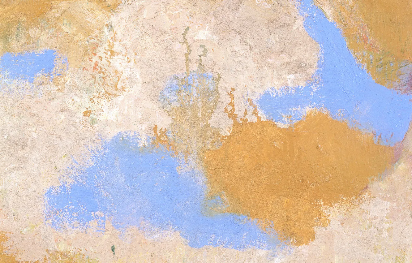 Photo wallpaper yellow, wall, blue, paint, spot