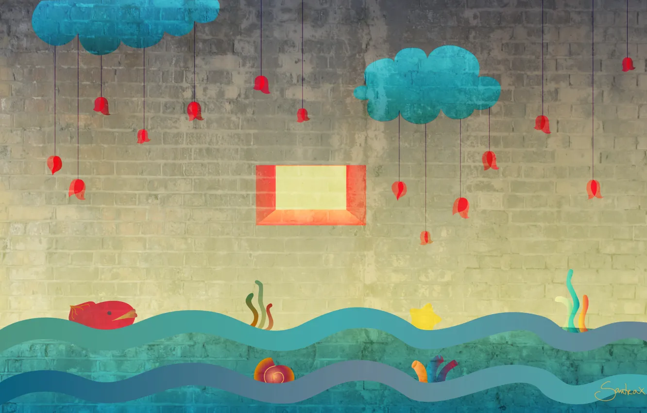 Photo wallpaper style, wall, figure