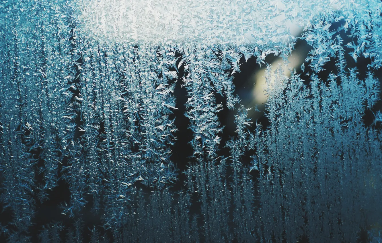 Photo wallpaper cold, glass, pattern