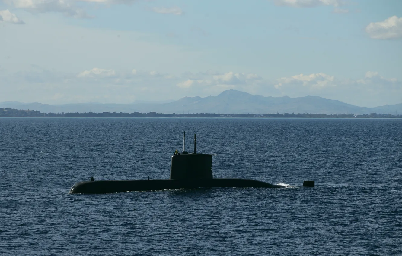 Photo wallpaper submarine, Turkish Navy, S-356, TCG Anafartalar