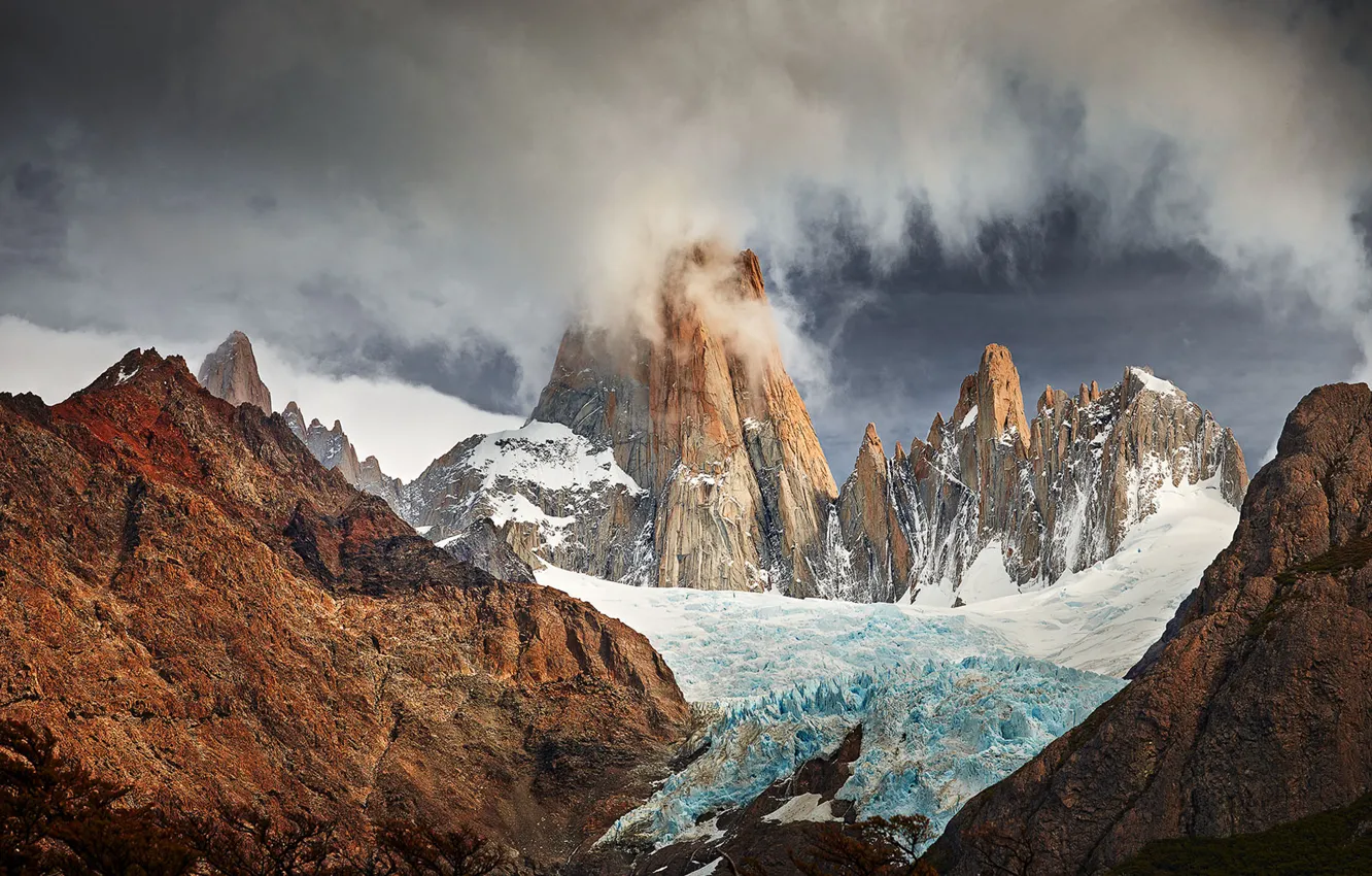 Photo wallpaper glacier, South America, Patagonia, the Andes mountains