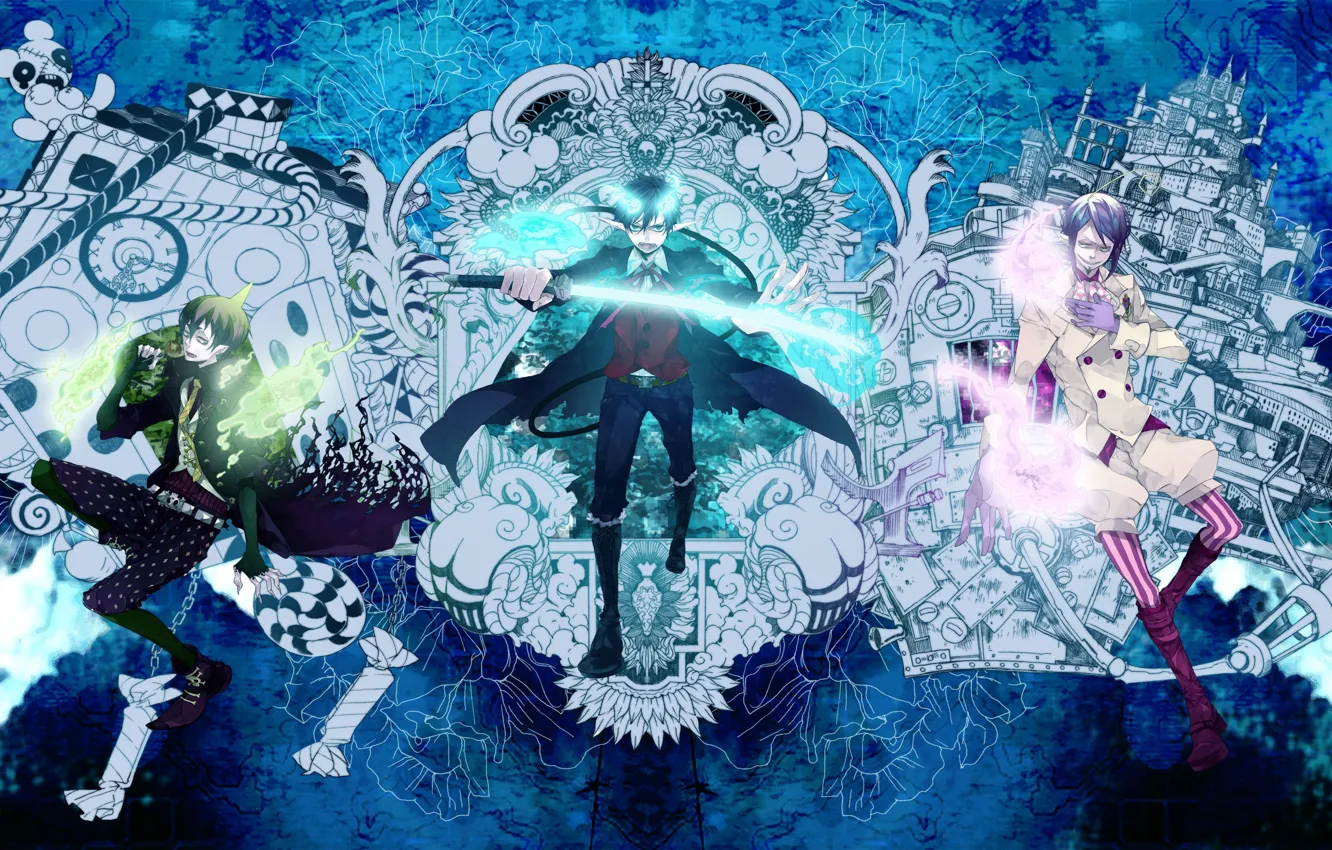 Photo wallpaper anime, art, Ao no Exorcist, Blue Exorcist