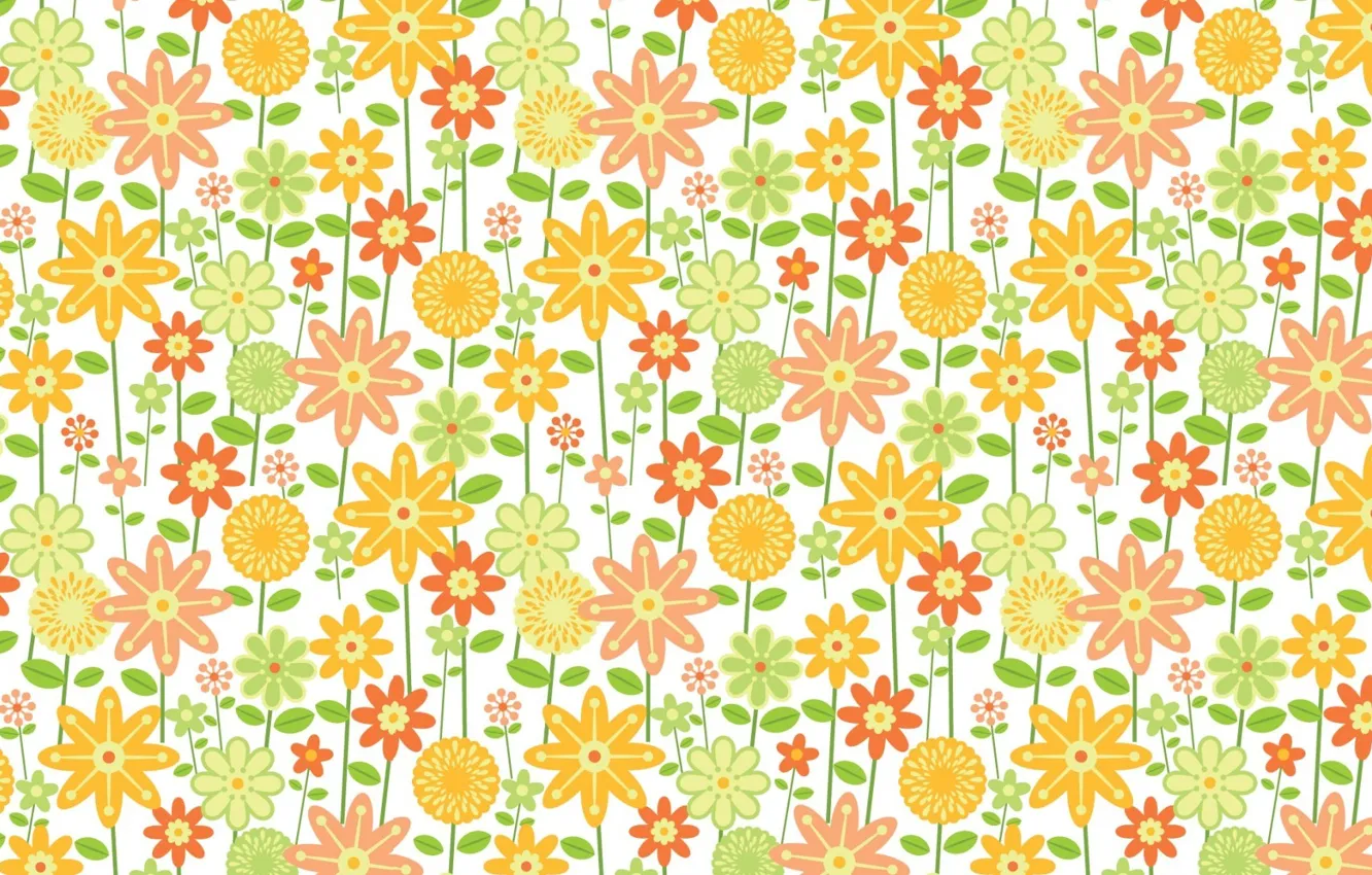 Photo wallpaper flowers, texture, spring, art