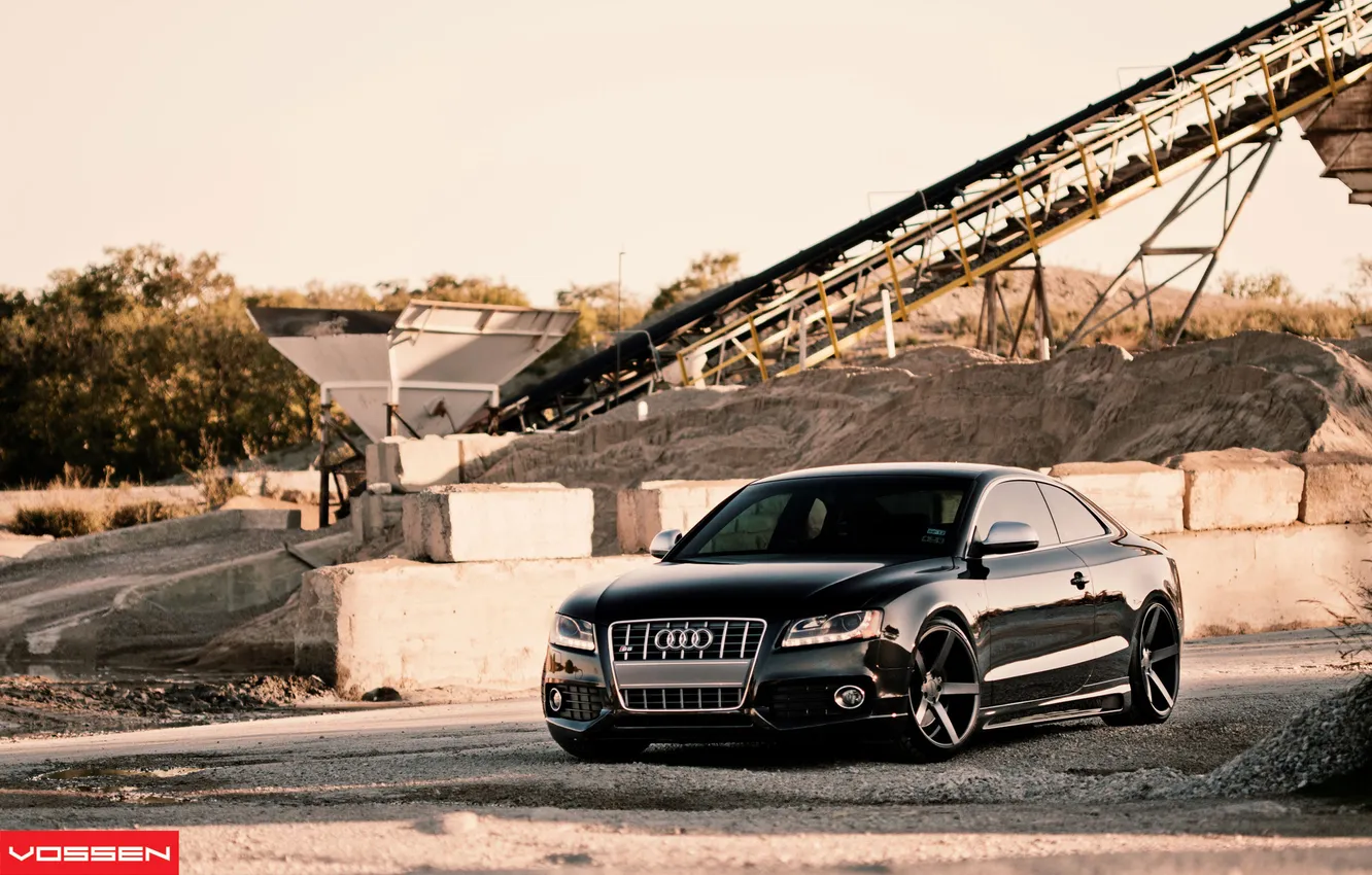 Photo wallpaper road, the sky, bridge, Audi, tuning, construction, plate, drives