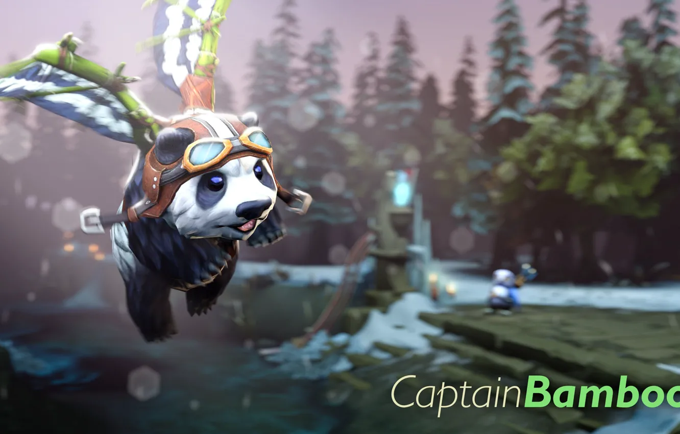 Photo wallpaper Panda, Dota 2, Captain Bamboo