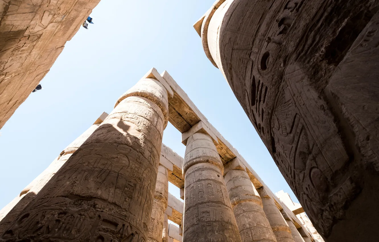 Photo wallpaper characters, columns, Egypt