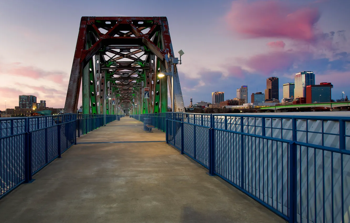 Photo wallpaper bridge, USA, Arkansas, Little Rock, Arkansas