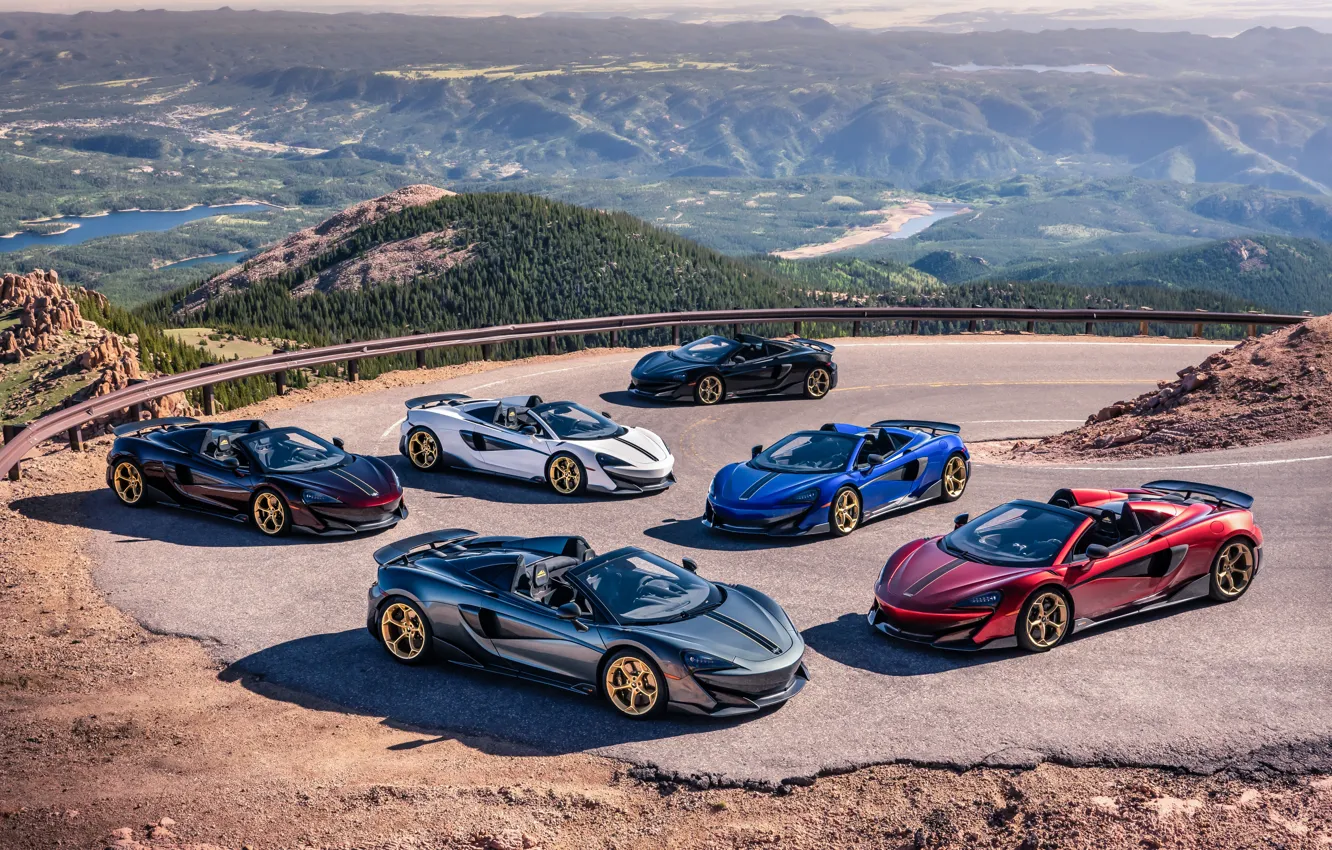 Photo wallpaper McLaren, supercar, Spyder, supercars, Pikes Peak, MSO, 2019, 600LT