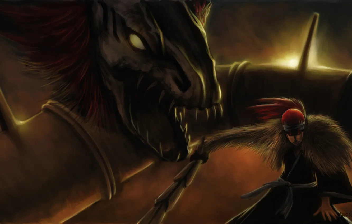 Photo wallpaper look, snake, guy, Bleach, Bleach, art, bankai, Shinigami