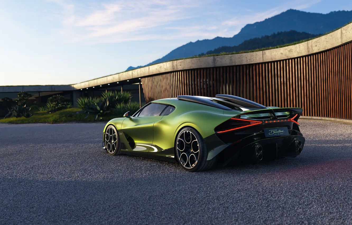 Photo wallpaper coupe, Bugatti, Bugatti, Coupe, hypercar, Hypercar, the only instance, brouillard