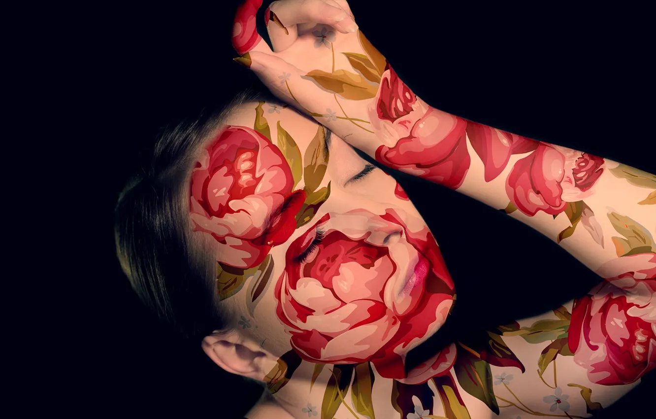 Photo wallpaper girl, style, figure