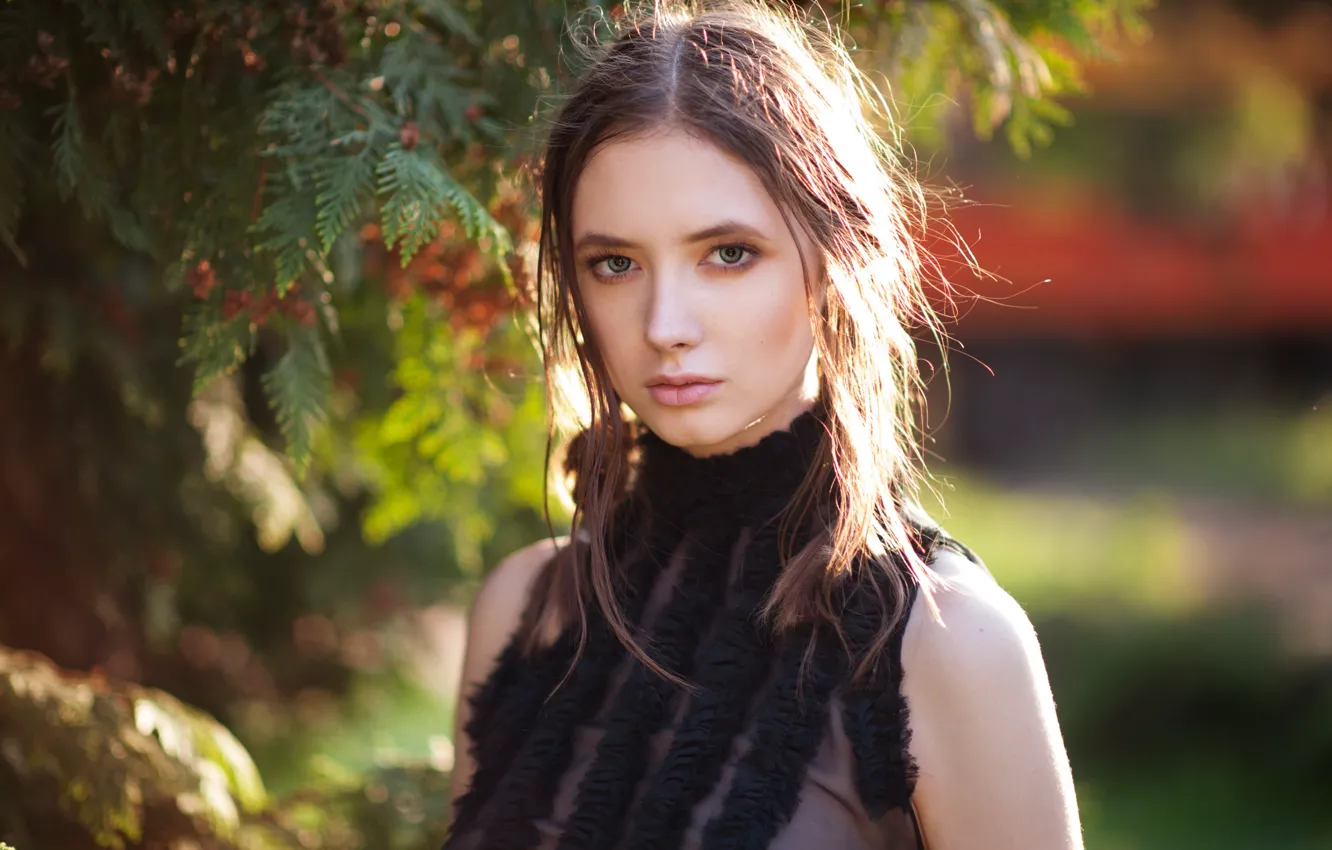 Photo wallpaper look, girl, model, Maxim Romanov, Disha Shemetova