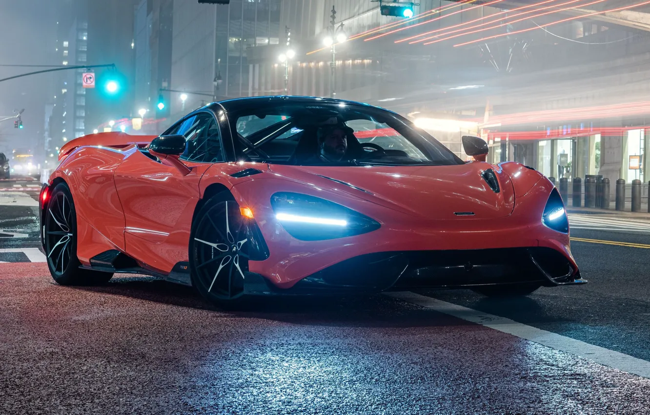 Photo wallpaper lights, McLaren, supercar, the front, 765LT, McLaren 765LT