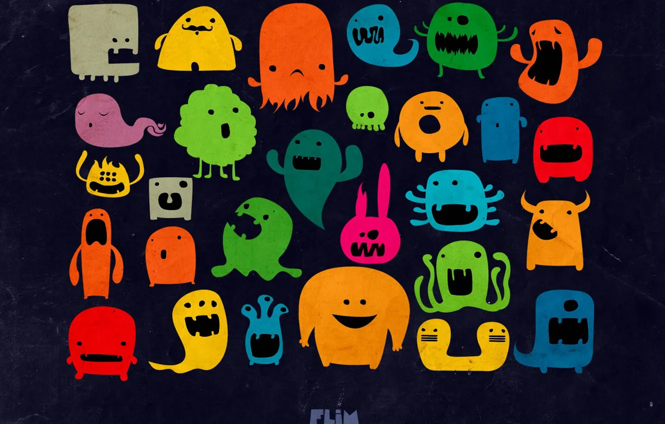 Photo wallpaper face, monster