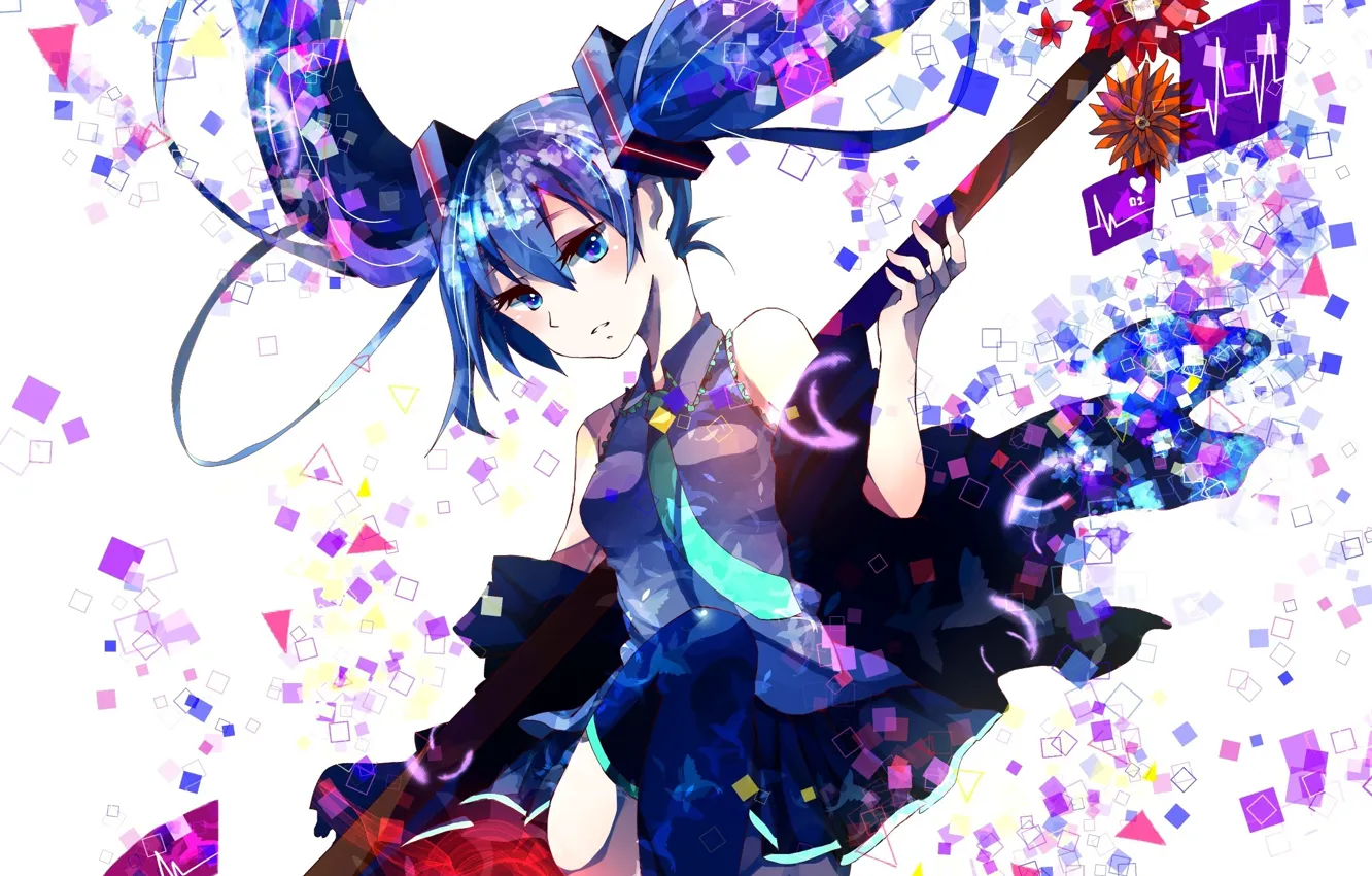 Photo wallpaper girl, Vocaloid, Hatsune Miku