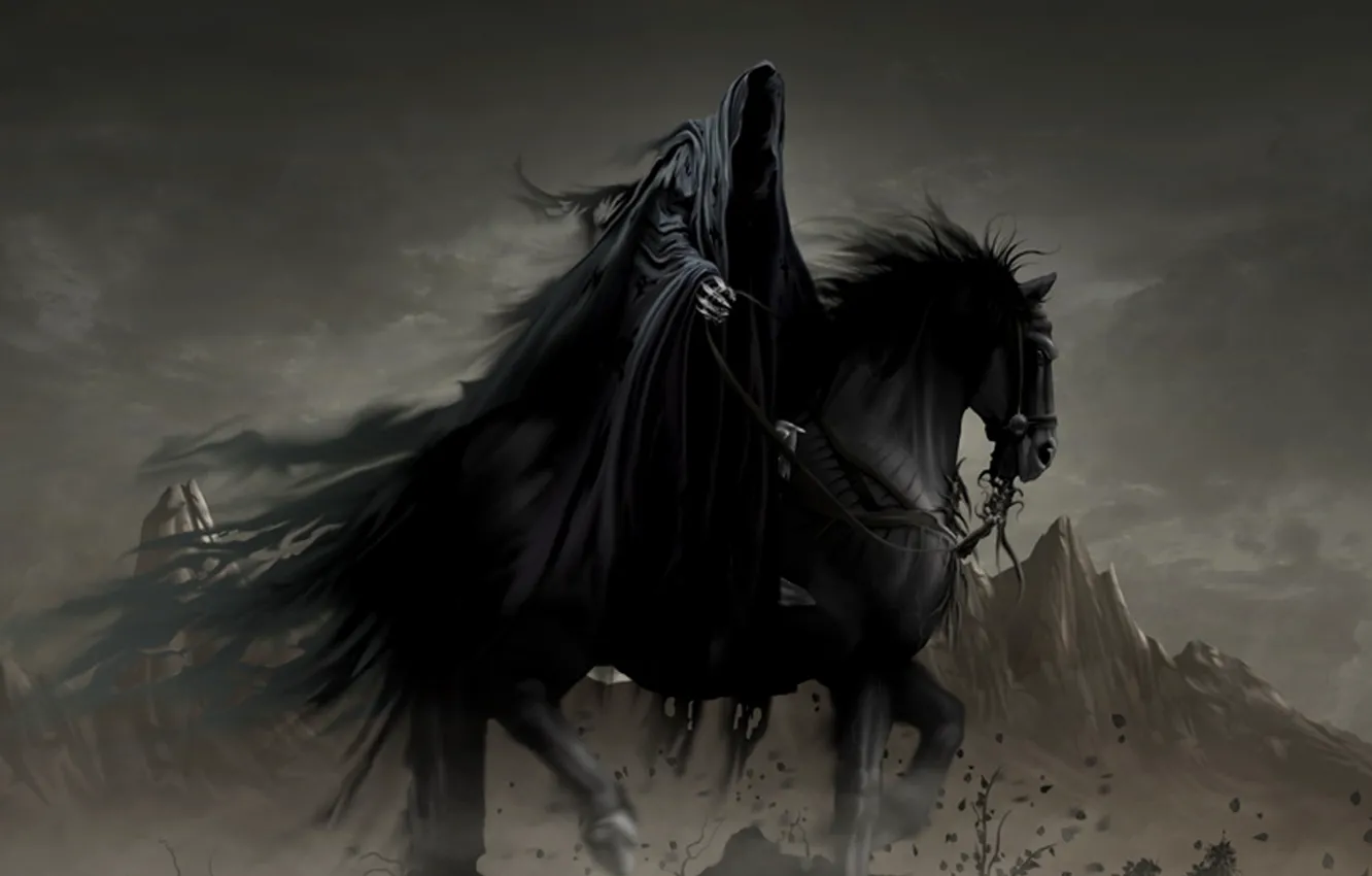 Photo wallpaper horse, fantasy, Ghost, rider