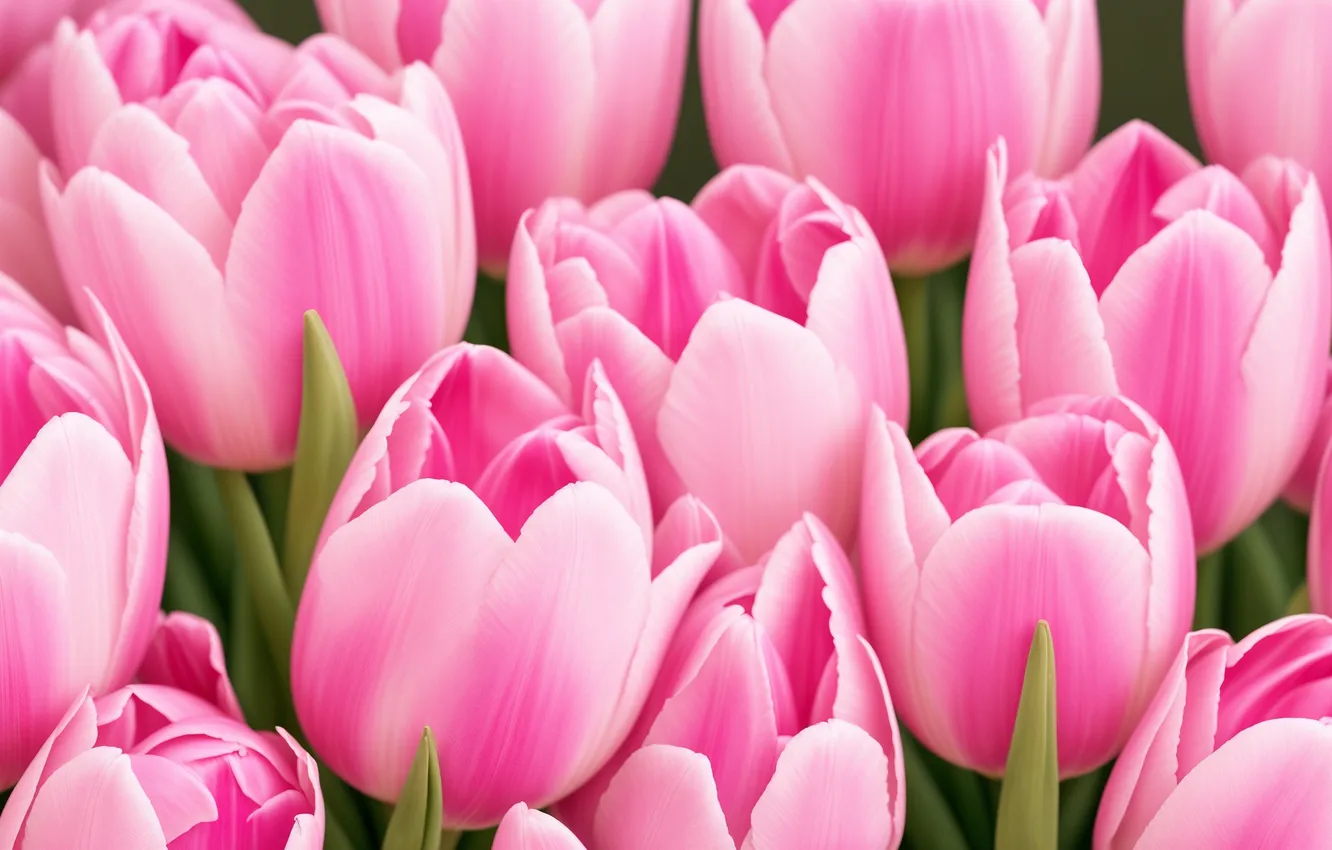 Photo wallpaper flowers, background, Wallpaper, tulips, wallpaper, pink, flower, pink