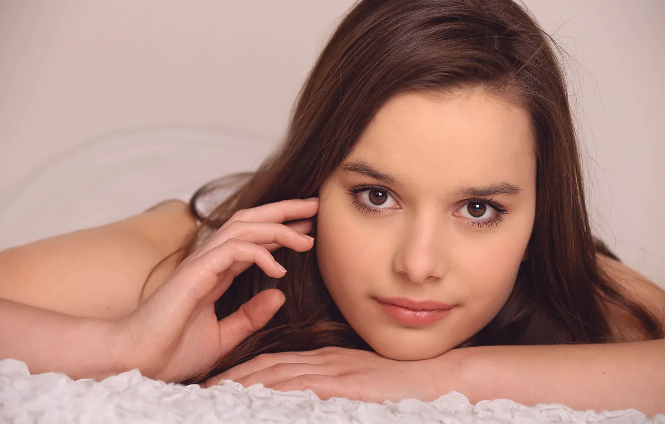 Photo wallpaper eyes, look, girl, face