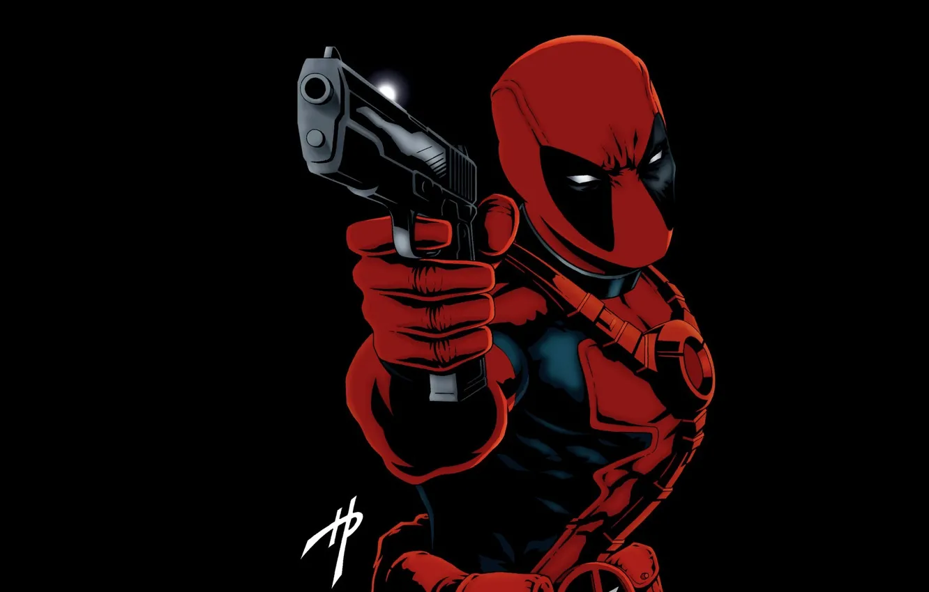 Photo wallpaper red, Deadpool, Marvel, Deadpool, Comics, Wade Wilson