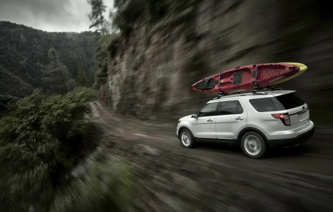 Photo wallpaper movement, speed, jeep, SUV, extreme, Ford Explorer
