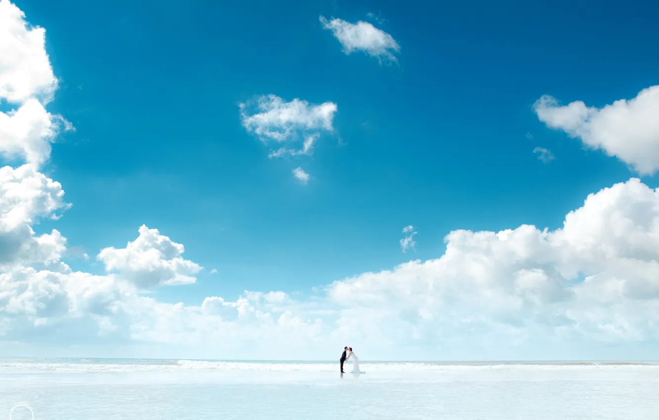 Photo wallpaper sea, the sky, wedding