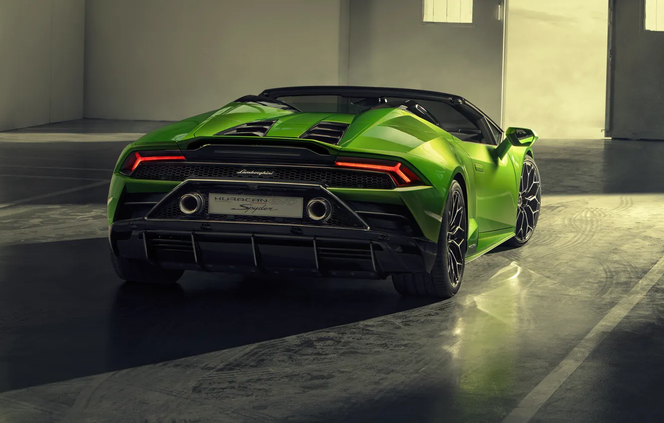 Photo wallpaper Lamborghini, Spyder, Evo, Huracan, 2019, Lamborghini Huracan Evo