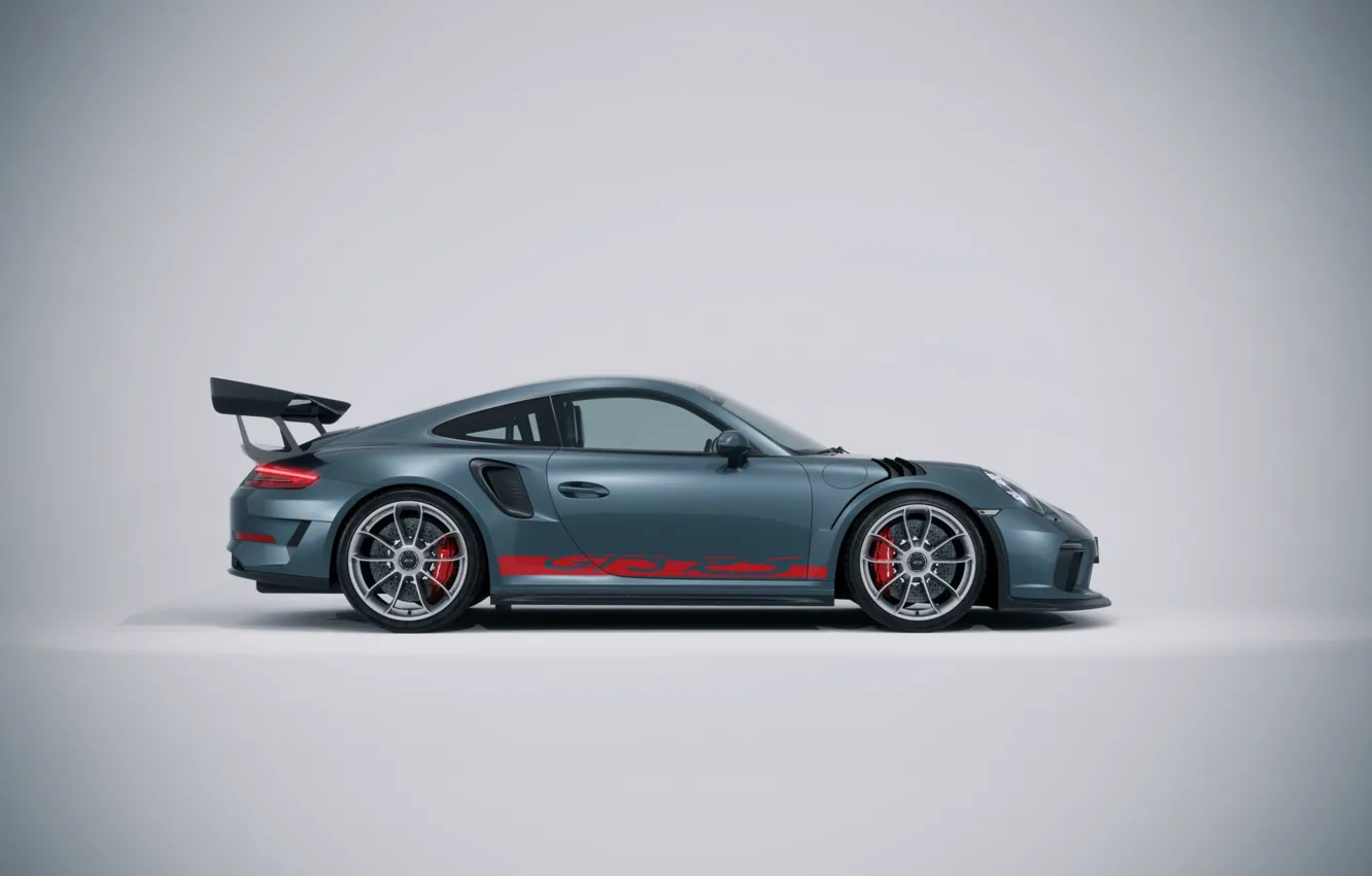 Photo wallpaper machine, auto, background, Porsche, sports car, side view, GT3, Automotive
