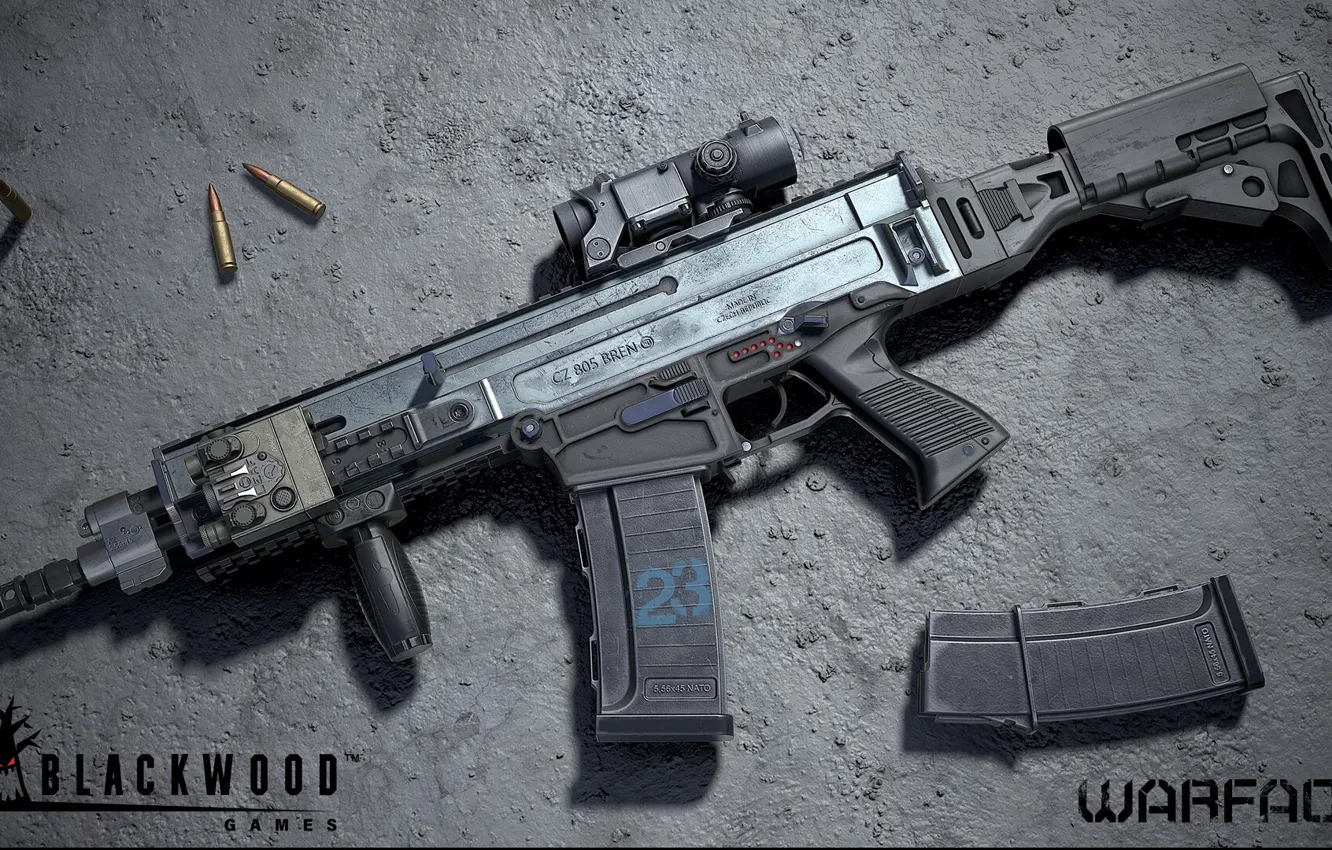 Photo wallpaper rendering, weapons, machine, weapon, render, Warface, assault rifle, assault rifle